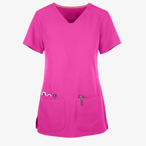 Women 3 Pocket V Neck Scrub Top